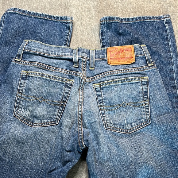 Vintage Lucky Brand Low Rise Flare Blue  Denim Jeans Sz 26” Waist Short L 29” - Picture 4 of 13